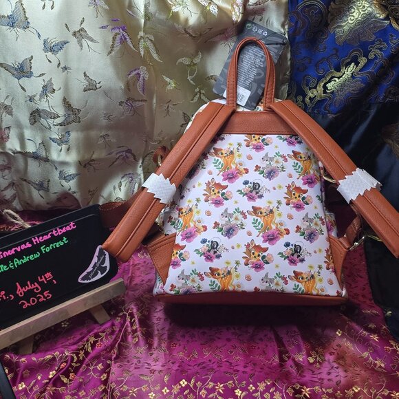 Loungefly Disney Bambi, Thumper, and Flower all-over-print (AOP) mini backpack main image 4